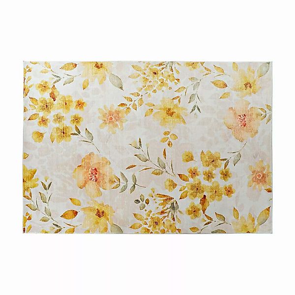 Teppich Dkd Home Decor Gelb Weiß Polyester Baumwolle Blomster (160 X 230 X günstig online kaufen
