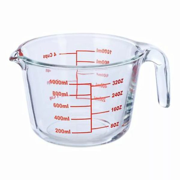 relaxdays Messbecher Glas 1 Liter transparent günstig online kaufen