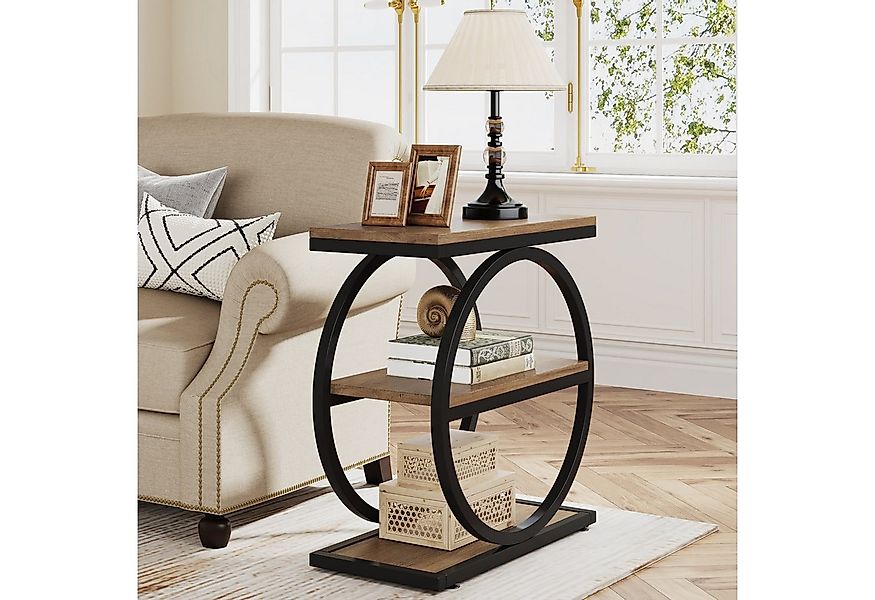 Tribesigns Beistelltisch 3-Tier Beistelltisch Schmaler Holz, Couchtisch mit günstig online kaufen