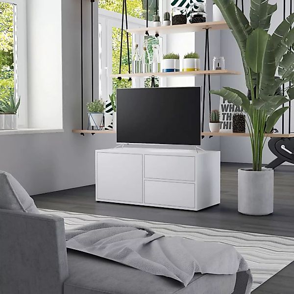 Tv-schrank Weiß 80x34x36 Cm Spanplatte günstig online kaufen