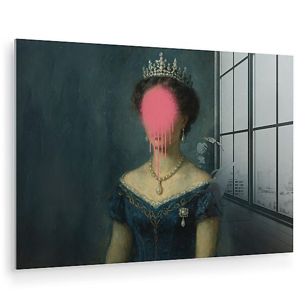 MuchoWow Acrylglasbild Krone - Rosa tropfende günstig online kaufen