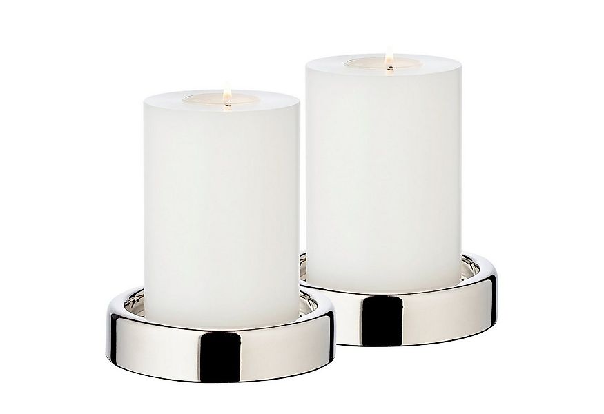EDZARD Kerzenhalter Sanremo, 2er-Set Sanremo, vernickelt, ø10 cm günstig online kaufen