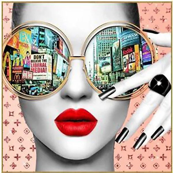 Kare Design Bild mit Rahmen »Gerahmtes Bild Times Square View 80x80cm« günstig online kaufen