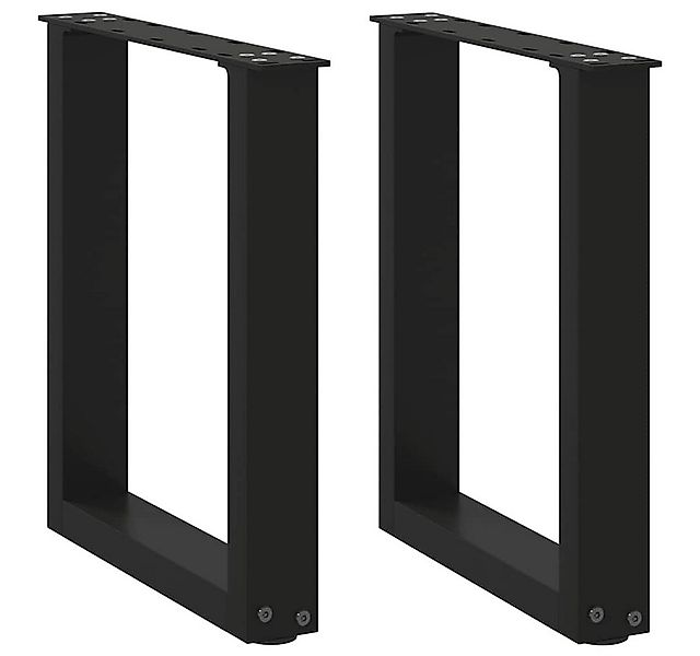 vidaXL Tischbein Couchtischbeine U-Form 2 Stk. Schwarz 28x(42-43) cm Stahl günstig online kaufen