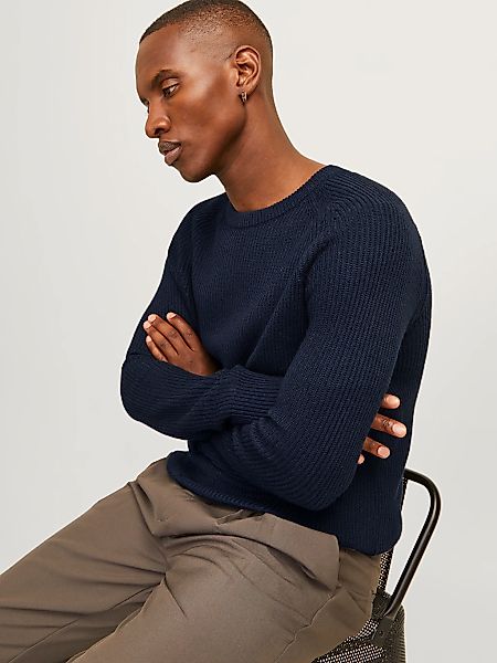 Jack & Jones Rundhalspullover JJPANNEL KNIT CREW NECK AW24 günstig online kaufen