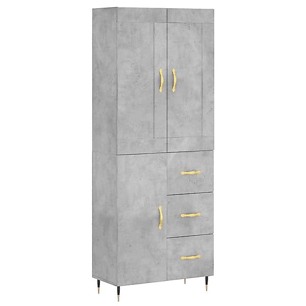 vidaXL Highboard Betongrau 69,5x34x180 cm Holzwerkstoff 3199797 günstig online kaufen