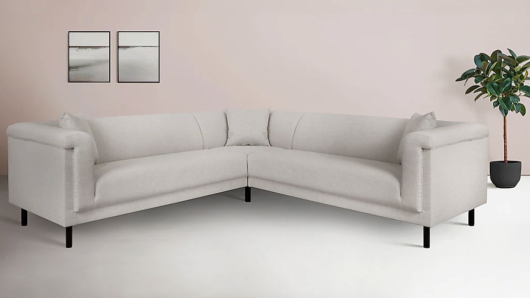 Home affaire Ecksofa "AGNIA L-Form B/T/H: 244/244/71 cm" incl. Zierkissen, günstig online kaufen