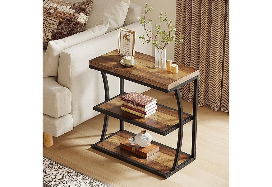 Tribesigns Beistelltisch Kleiner schmaler Beistelltisch aus Metall im Landh günstig online kaufen