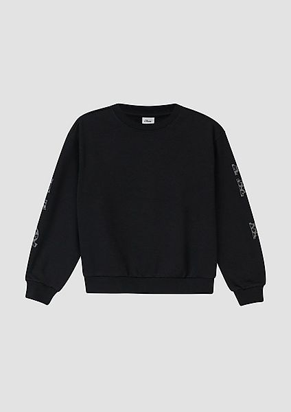 s.Oliver Sweatshirt Sweatshirt Oversize-Sweatshirt mit Print auf Ärmeln und günstig online kaufen
