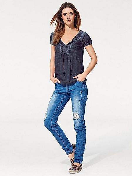 heine T-Shirt V-Shirt Kurzarm günstig online kaufen