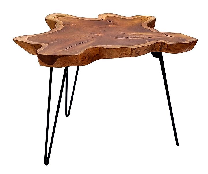 Brillibrum Beistelltisch Couchtisch Teak Holz Metall günstig online kaufen