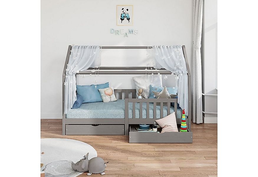 IDIMEX Kinderbett NUNA, Hausbett Montessoribett 90 x 200 Kiefer Tippibett K günstig online kaufen