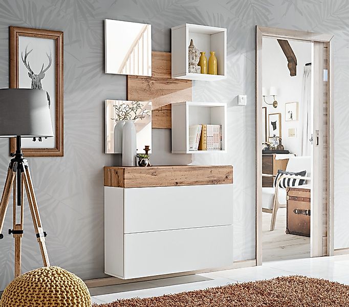 ASM-Moebel Garderoben-Set Flurgarderobe EASY V mit günstig online kaufen