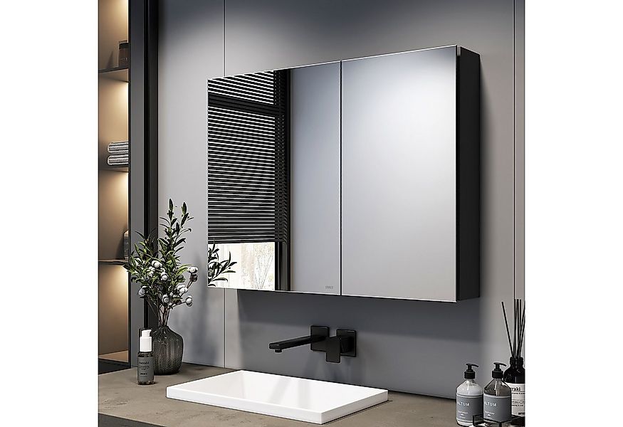 EMKE Spiegelschrank bad 75×65 /85×65cm 2-türig Badspiegelschrank Verstellba günstig online kaufen
