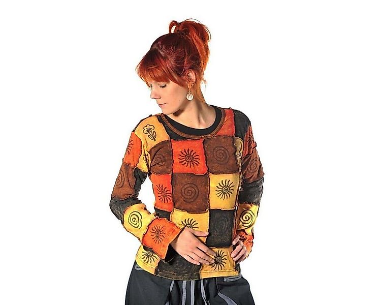 SIMANDRA Rundhalspullover Asha Sweatshirt (1-tlg) Patchwork günstig online kaufen