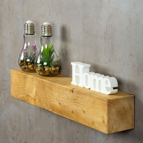 Levandeo® Wandregal, levandeo Wandregal Holz Massiv günstig online kaufen