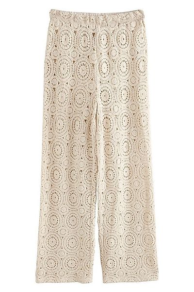 Next Palazzohose Self. Hose in Häkeloptik mit weitem Bein (1-tlg) günstig online kaufen