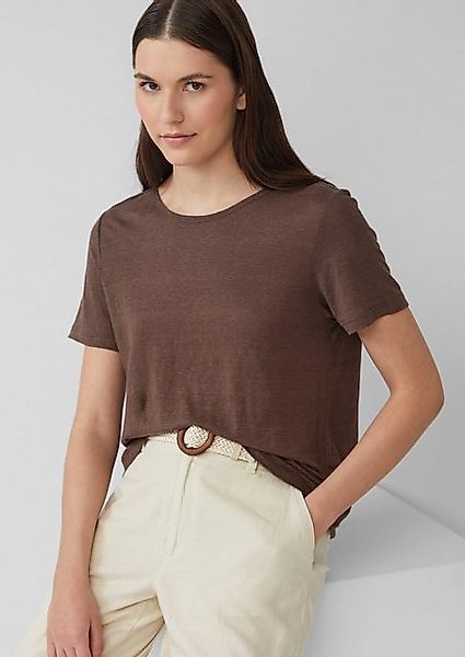 s.Oliver Kurzarmshirt Jersey-T-Shirt aus Leinen günstig online kaufen