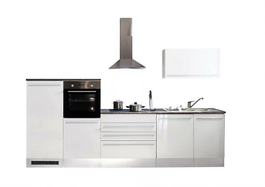 Küchenblock 320 cm inkl. Elektro-Set 5-tlg. JAZZ-4 von Bega Weiß Matt / Hoc günstig online kaufen