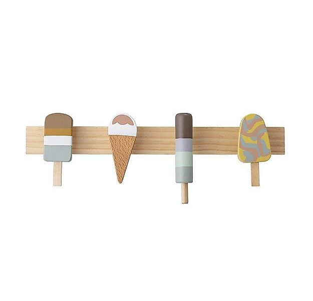Bloomingville Kleiderhaken Zyon, Eis am Stiel Holz Wandgarderobe Kindergard günstig online kaufen