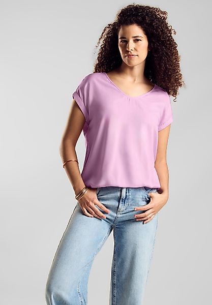 STREET ONE Kurzarmbluse mit Gummizug im günstig online kaufen