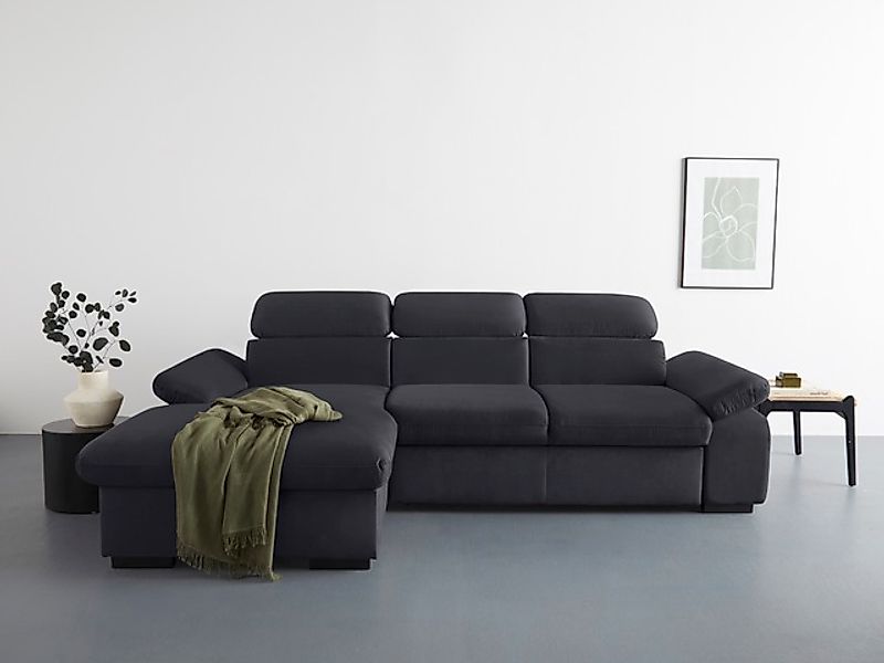 COTTA Ecksofa »Lola L-Form mit Kopfteilfunktion & Hocker«, (Set, mit Hocker günstig online kaufen
