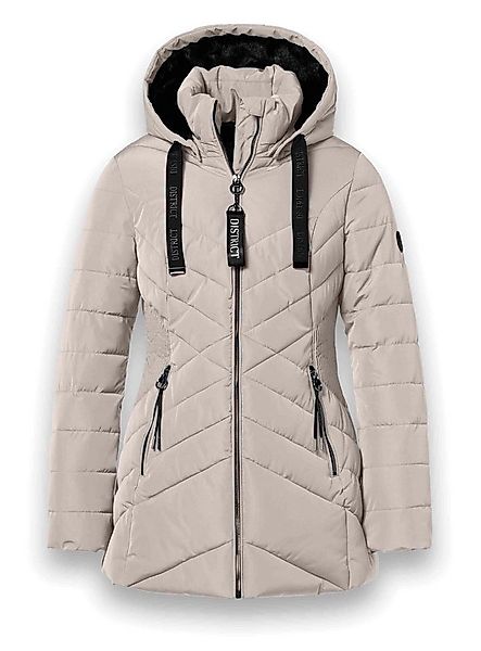 District Winterjacke Workout mit Kapuze (Mantel, wasserabweisend) beige Dam günstig online kaufen