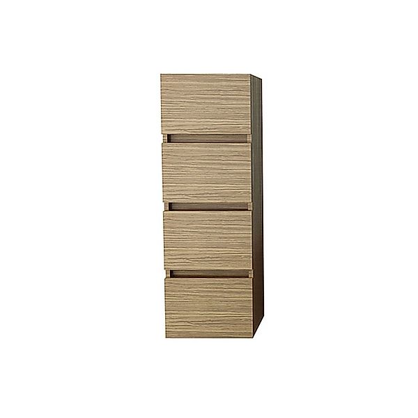Jet-Line Badezimmer Hochschrank Kufstein in Holzoptik Zebra Hell 120cm günstig online kaufen