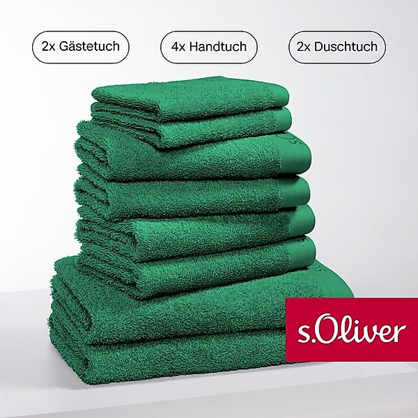 s.Oliver Handtuch Set »s.Oliver, Premium Qualität, 600 gr/m²«, (Set, 8 St., günstig online kaufen