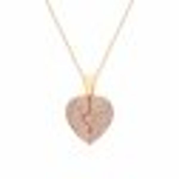 Anhänger mit Kette 925 Silber rose vergoldet Glänzend 45,5+7,5cm Zirkonia W günstig online kaufen