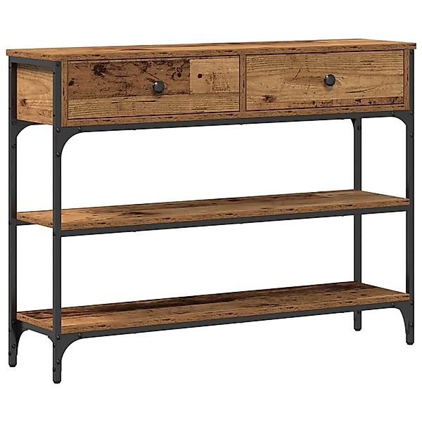 vidaXL Konsolentisch Altholz 100 x 25 x 75 cm Schichtholz und Metall 863511 günstig online kaufen