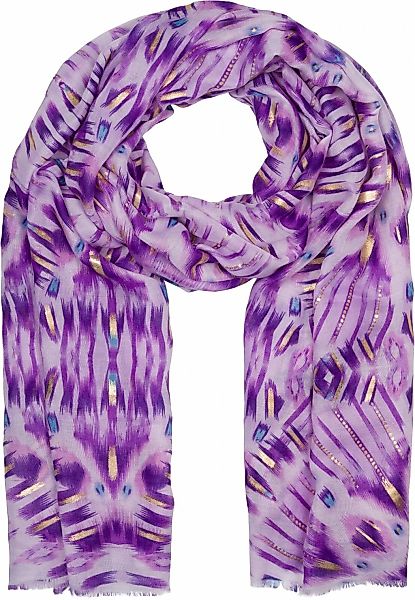 styleBREAKER Schal "Schal Batik Muster Metallic Streifen" 1 Stk. günstig online kaufen