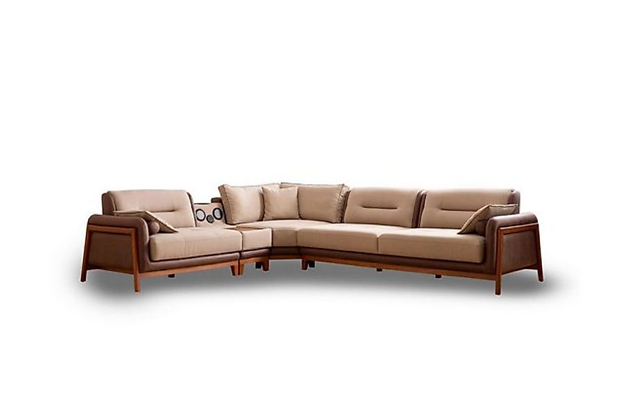 Xlmoebel Ecksofa Hochwertiges Ecksofa in L-Form in Beige für das Wohnzimmer günstig online kaufen