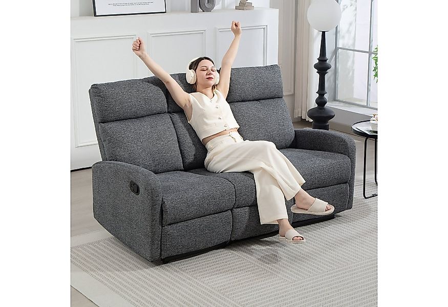 HOMCOM Relaxsessel 3 Sitzer Fernsehsessel mit individuell verstellbarer Rüc günstig online kaufen