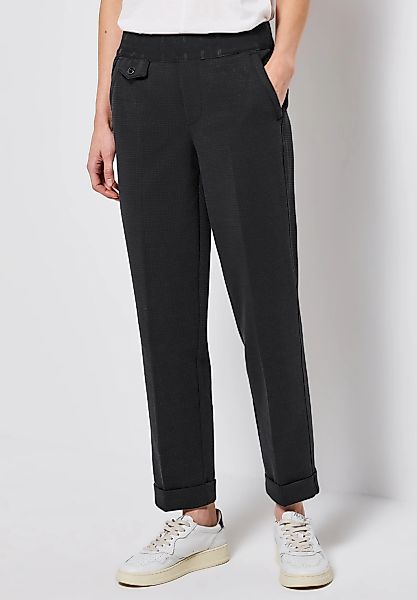STREET ONE Chinohose, mit Schriftzug am Bund günstig online kaufen
