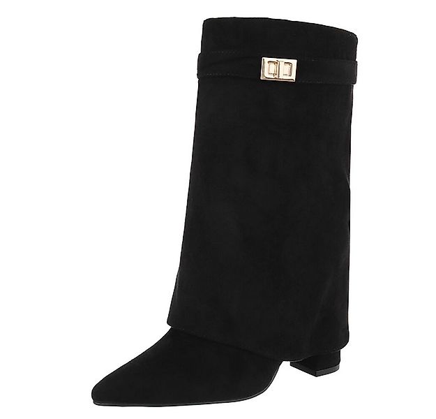 Ital-Design Modische Stiefeletten mit hohem Schaft für Damen High-Heel-Stie günstig online kaufen