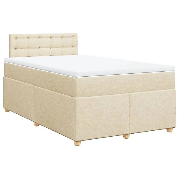vidaXL Boxspringbett mit Matratze Creme 120x190 cm Stoff 3288938 günstig online kaufen