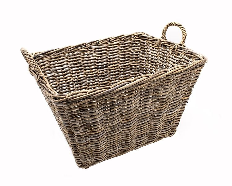 Spetebo Kaminholzkorb Rattan Tragekorb für Kaminholz günstig online kaufen