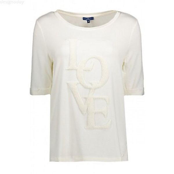 TOM TAILOR T-Shirt Love plauschige Schriftzug günstig online kaufen