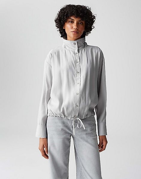 OPUS Langarmbluse FAYRA aus weichem Modal Mix lockere Passform, glatter Gri günstig online kaufen