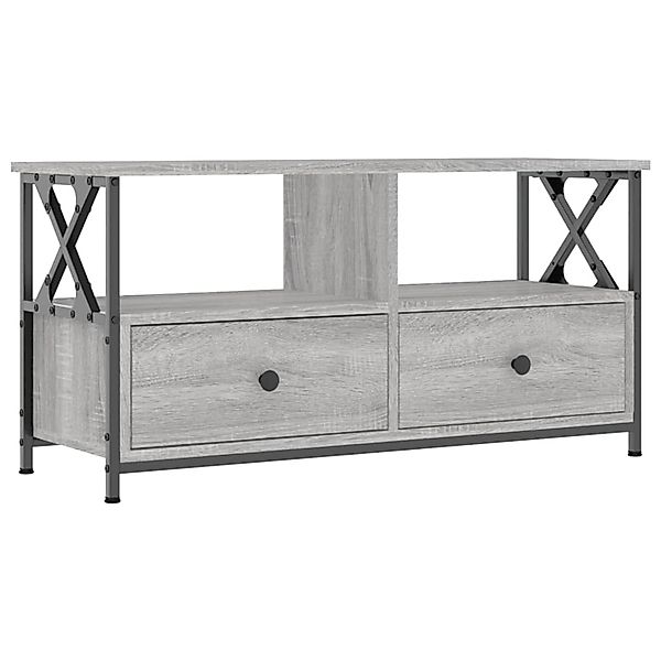 VidaXL TV-Schrank Grau Sonoma 90x33x45 cm Holzwerkstoff & Eisen günstig online kaufen