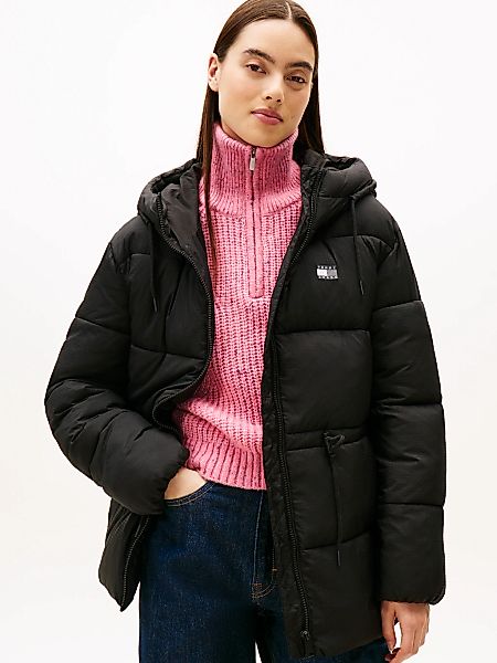 Tommy Jeans Steppjacke "TJW HOODED MIDI PUFFER JACKET" mit Kapuze günstig online kaufen