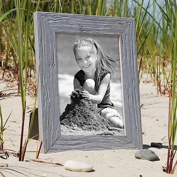 PHOTOLINI Bilderrahmen 2er Set Strandhaus Rustikal Massivholz günstig online kaufen