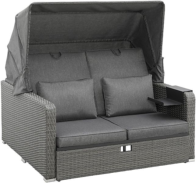 KONIFERA Loungebett "Sylt", (Set, 8 St.), ausziehbares Sofa, Hängetisch, mi günstig online kaufen