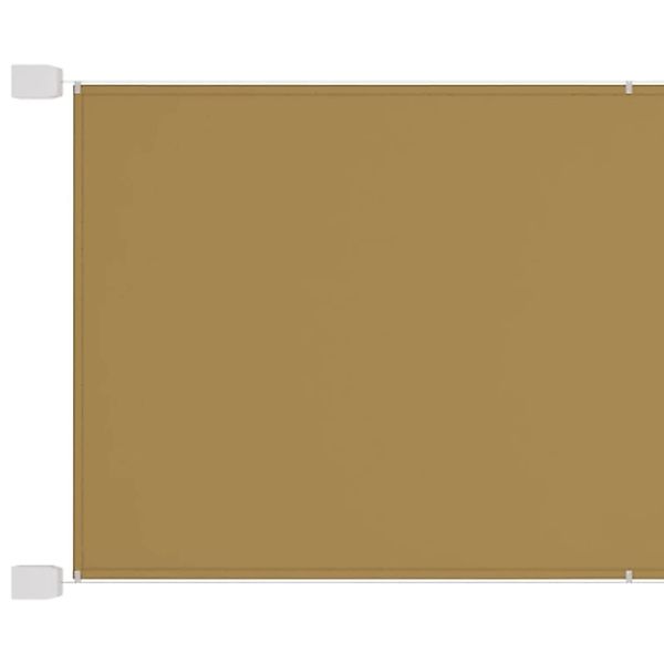 furnicato Senkrechtmarkise Beige 100x1200 cm Oxford-Gewebe günstig online kaufen