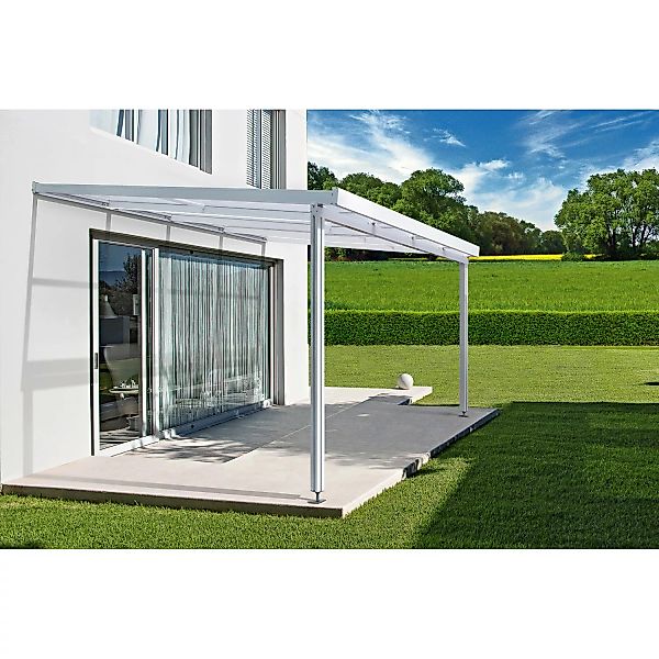 Terrassenüberdachung Premium (BxT) 309 cm x 306 cm Anthrazit Polycarbonat K günstig online kaufen