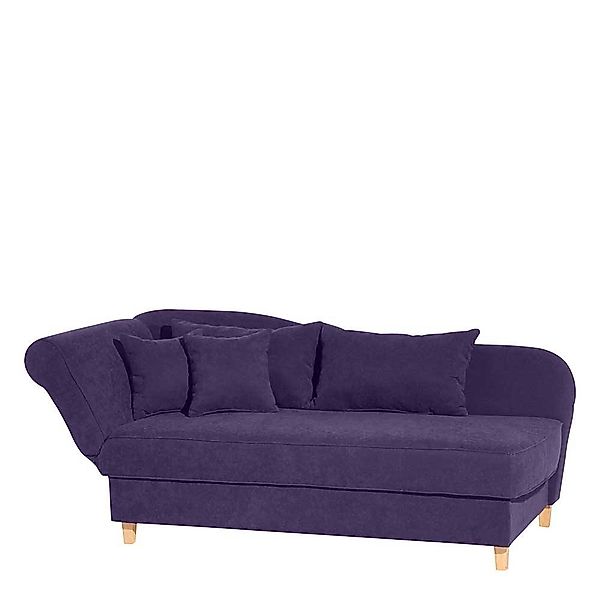 Recamiere in Violett Velours günstig online kaufen