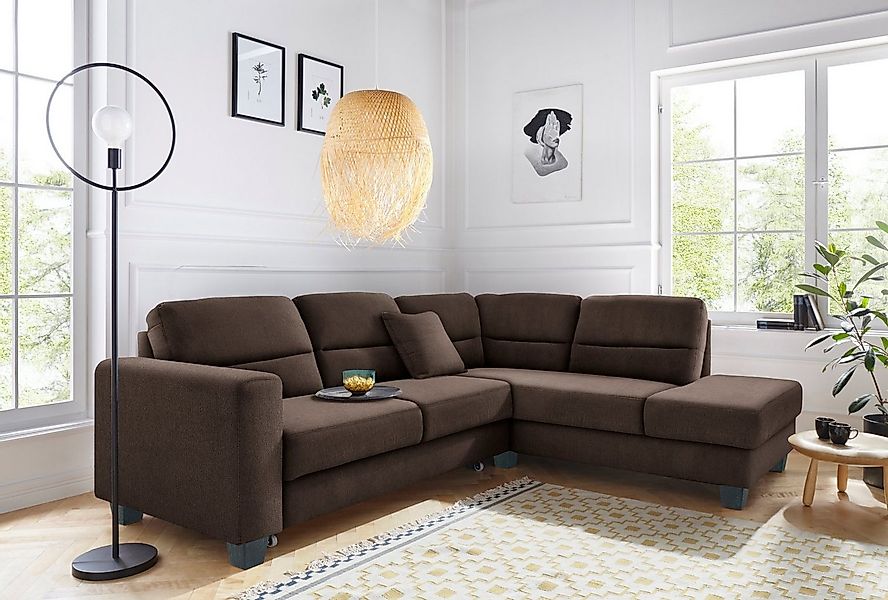 TRENDMANUFAKTUR Ecksofa Chamber, zeitlos und modern, hoher Sitzkomfort, L-F günstig online kaufen