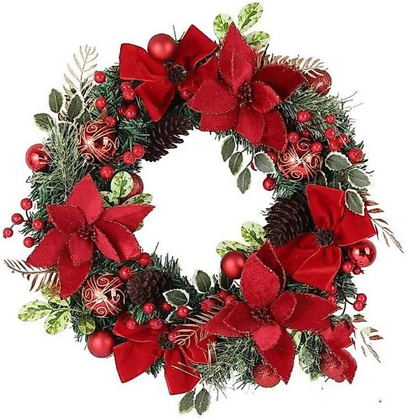 CLTYQ Dekokranz Weihnachtskranz, Künstlicher Weihnachtskranz für Tür, Kranz günstig online kaufen