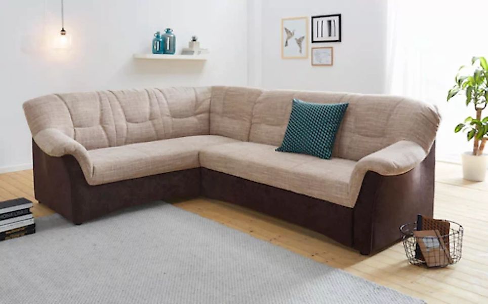 DOMO collection Ecksofa "Sarafina L-Form", wahlweise mit Bettfunktion, opti günstig online kaufen